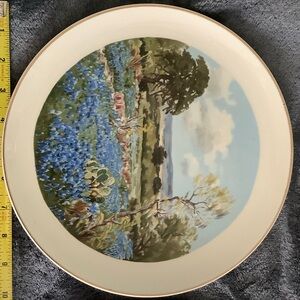 Scenic Blue and Green Landscape Plate